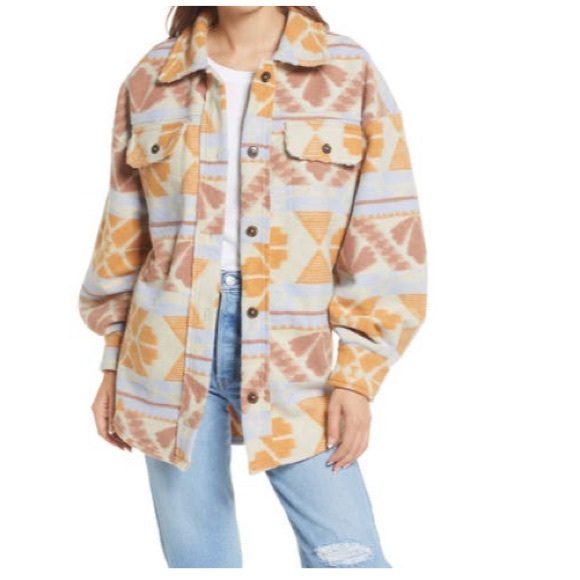 NWT Free People Ruby Jacquard Printed Fleece Jacket - Picture 10 of 10